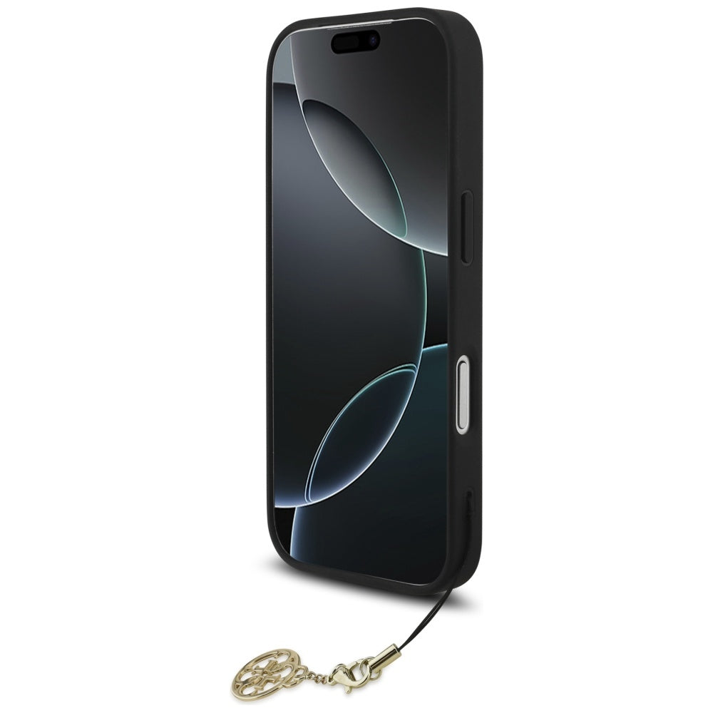 Калъф MagSafe за Apple iPhone 17 Pro, Guess, 4G Charm Cradle, Черен