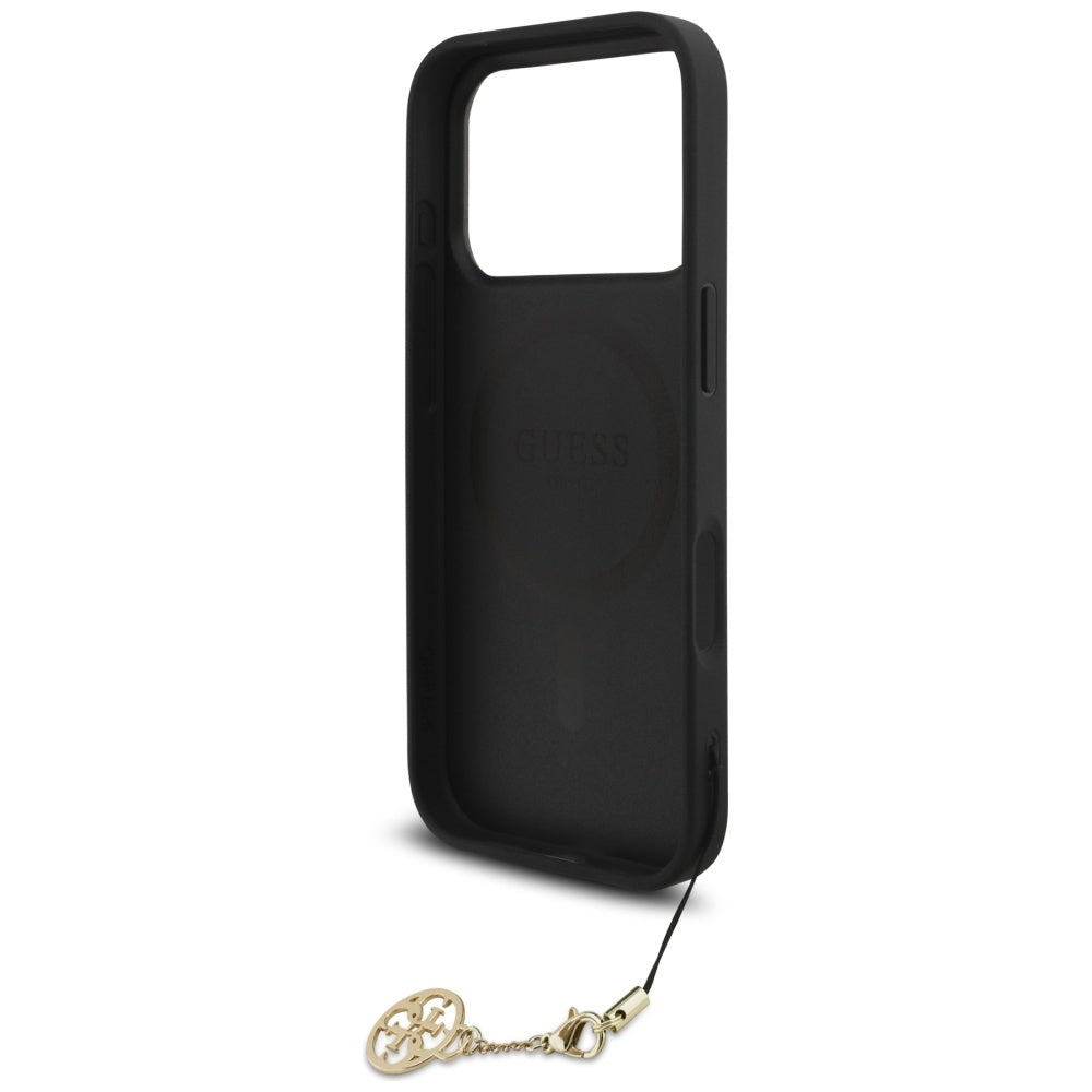 Калъф MagSafe за Apple iPhone 17 Pro, Guess, 4G Charm Cradle, Черен