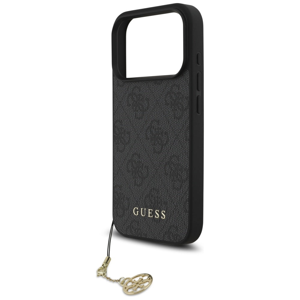 Калъф MagSafe за Apple iPhone 17 Pro, Guess, 4G Charm Cradle, Черен