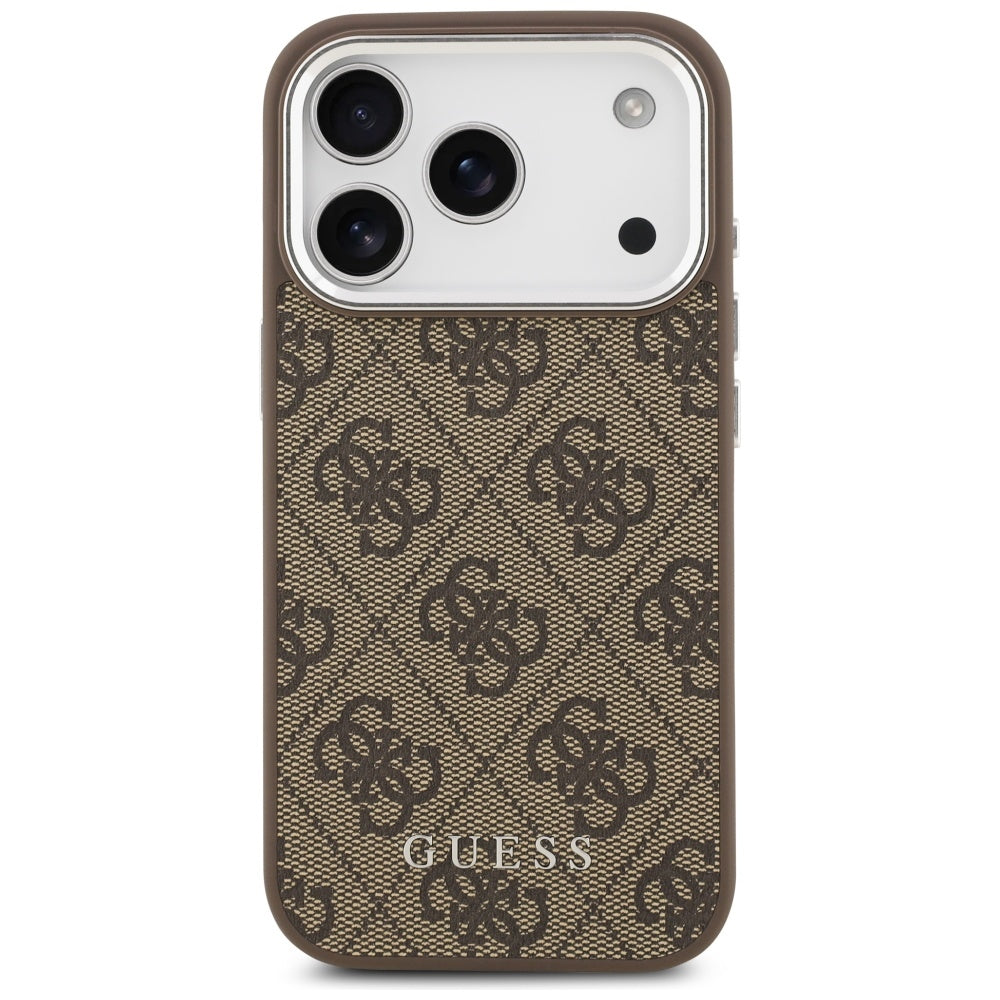 Калъф MagSafe за Apple iPhone 17 Pro, Guess, 4G Classic Logo, Кафяв