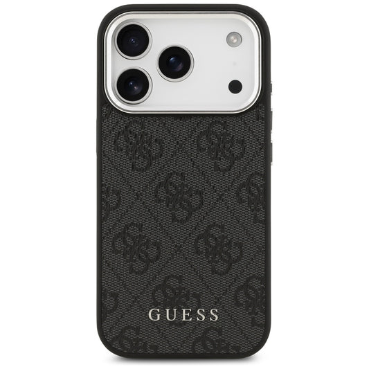 Калъф MagSafe за Apple iPhone 17 Pro, Guess, 4G Classic Logo, Черен