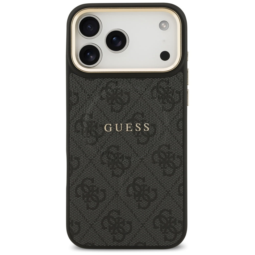 Калъф MagSafe за Apple iPhone 17 Pro, Guess, 4G Classic, Черен