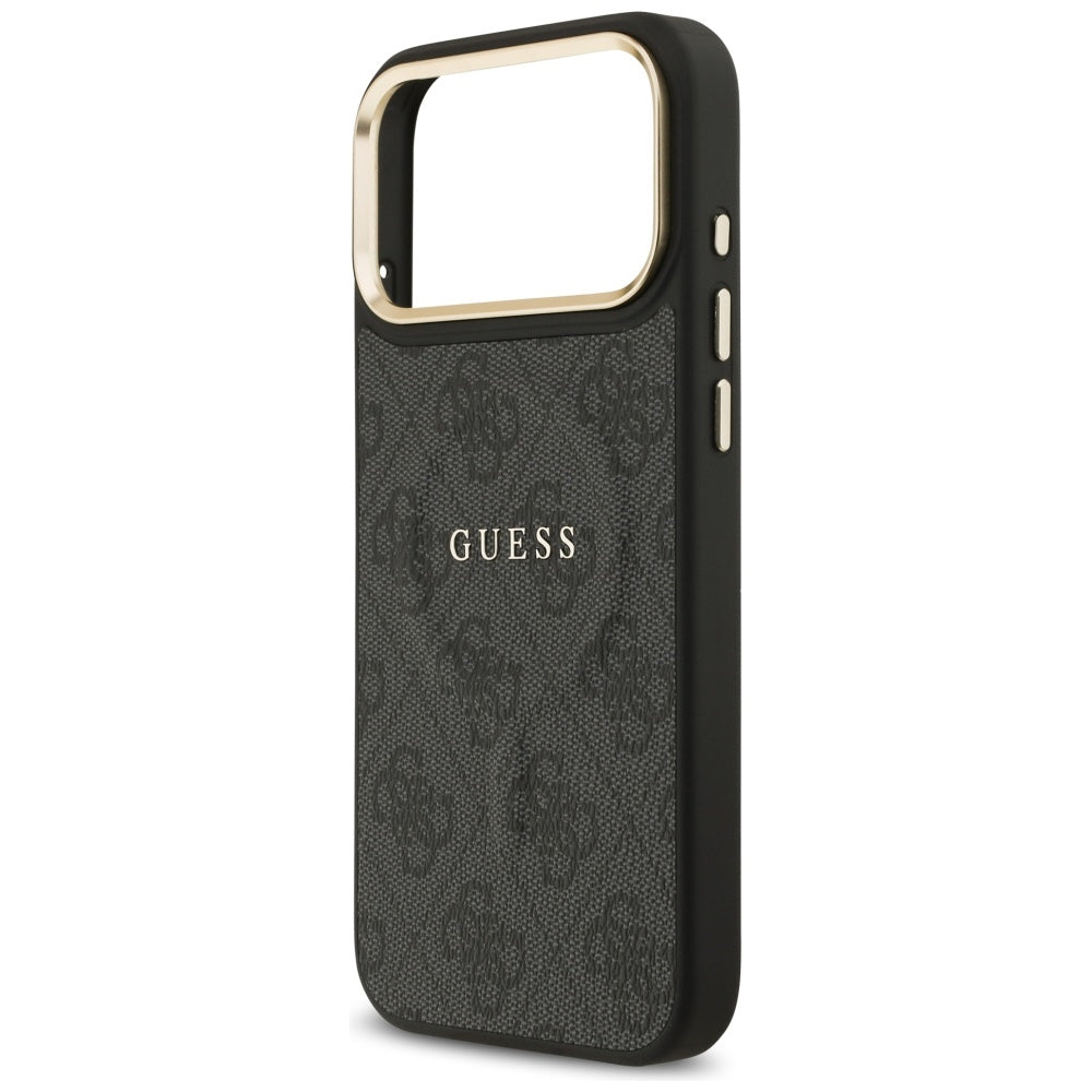 Калъф MagSafe за Apple iPhone 17 Pro, Guess, 4G Classic, Черен