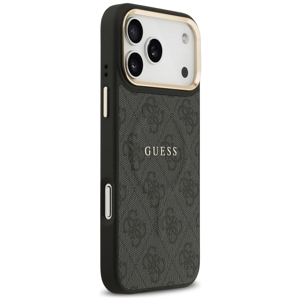 Калъф MagSafe за Apple iPhone 17 Pro, Guess, 4G Classic, Черен