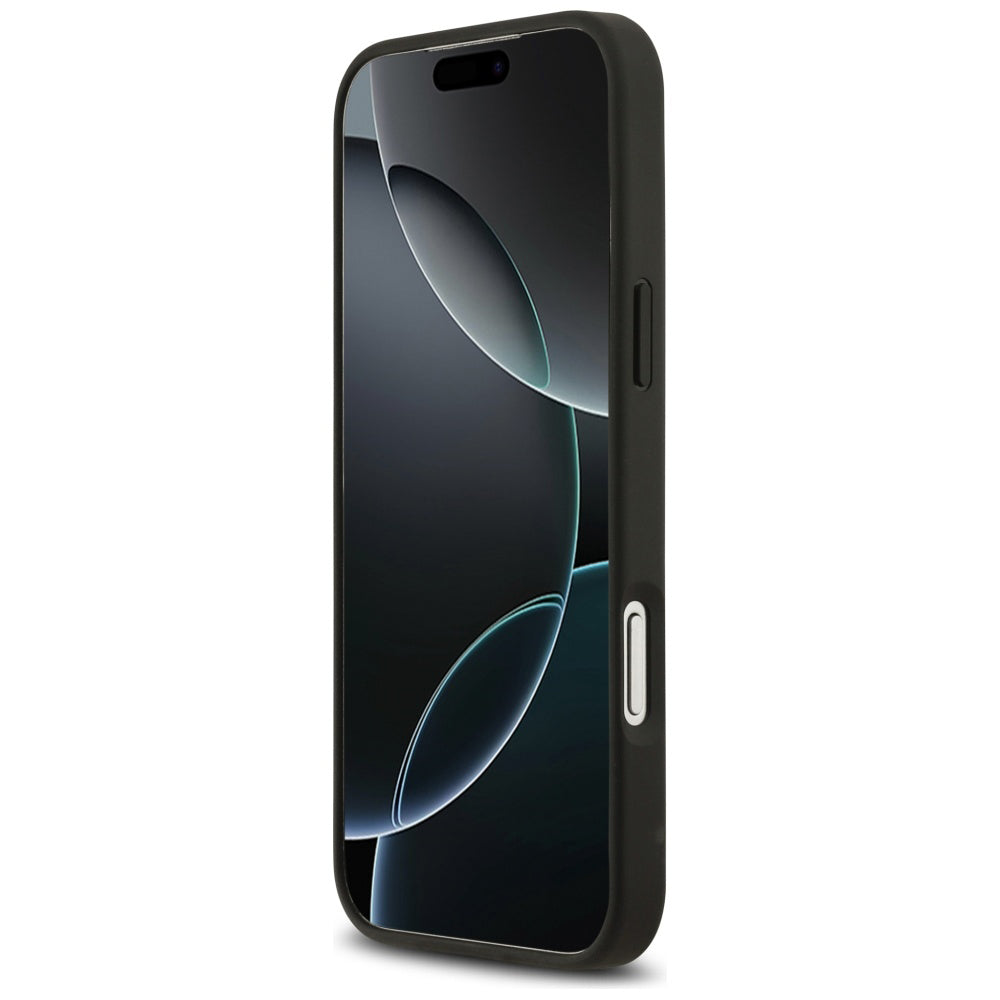 Калъф MagSafe за Apple iPhone 17 Pro, Guess, 4G Flowers Print, Черен