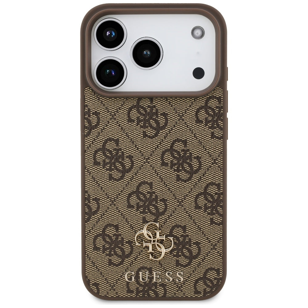 Калъф MagSafe за Apple iPhone 17 Pro, Guess, 4G Small and Classic Logo, Кафяв