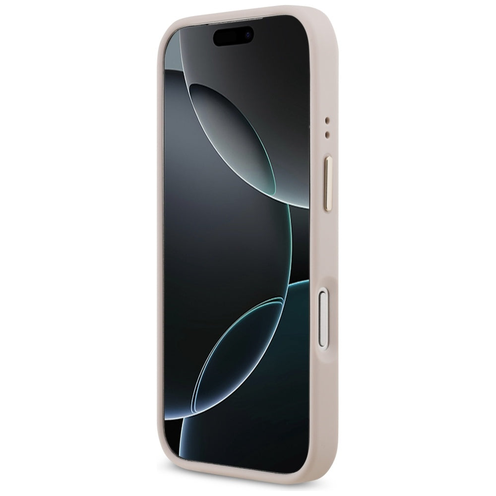Калъф MagSafe за Apple iPhone 17 Pro, Guess, 4G Strass Logo, Розов