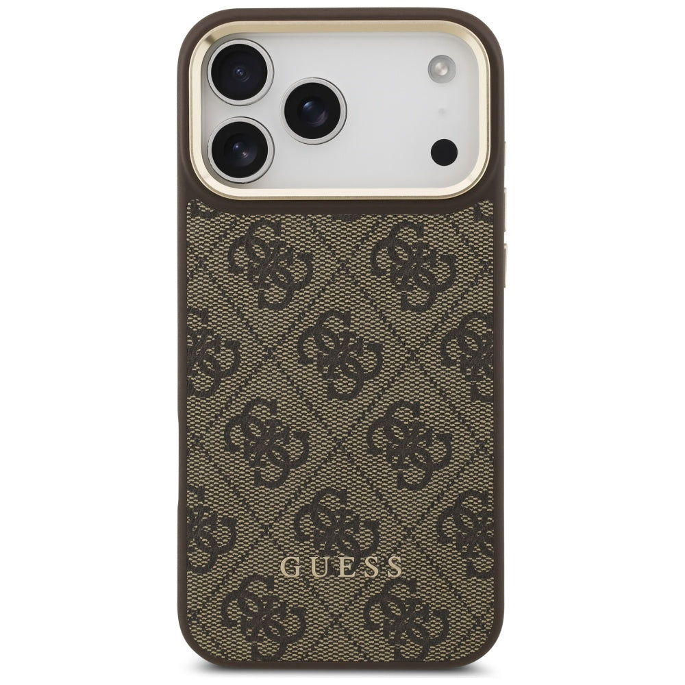 Калъф MagSafe за Apple iPhone 17 Pro, Guess, Cardslot 4G, Кафяв