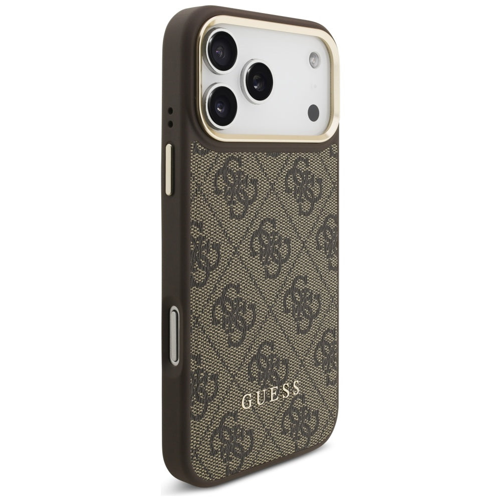 Калъф MagSafe за Apple iPhone 17 Pro, Guess, Cardslot 4G, Кафяв