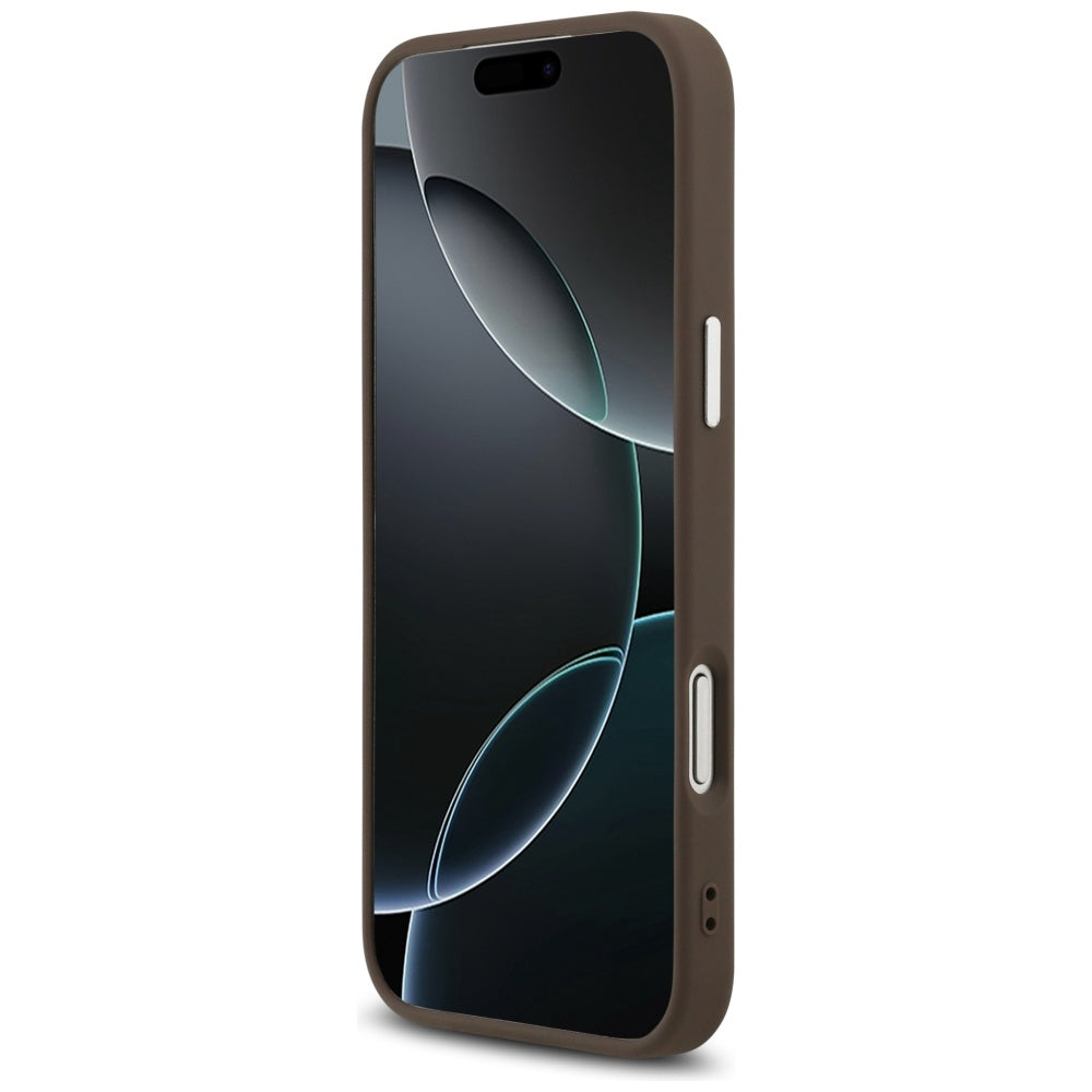 Калъф MagSafe за Apple iPhone 17 Pro, Guess, Classic Logo, Кафяв