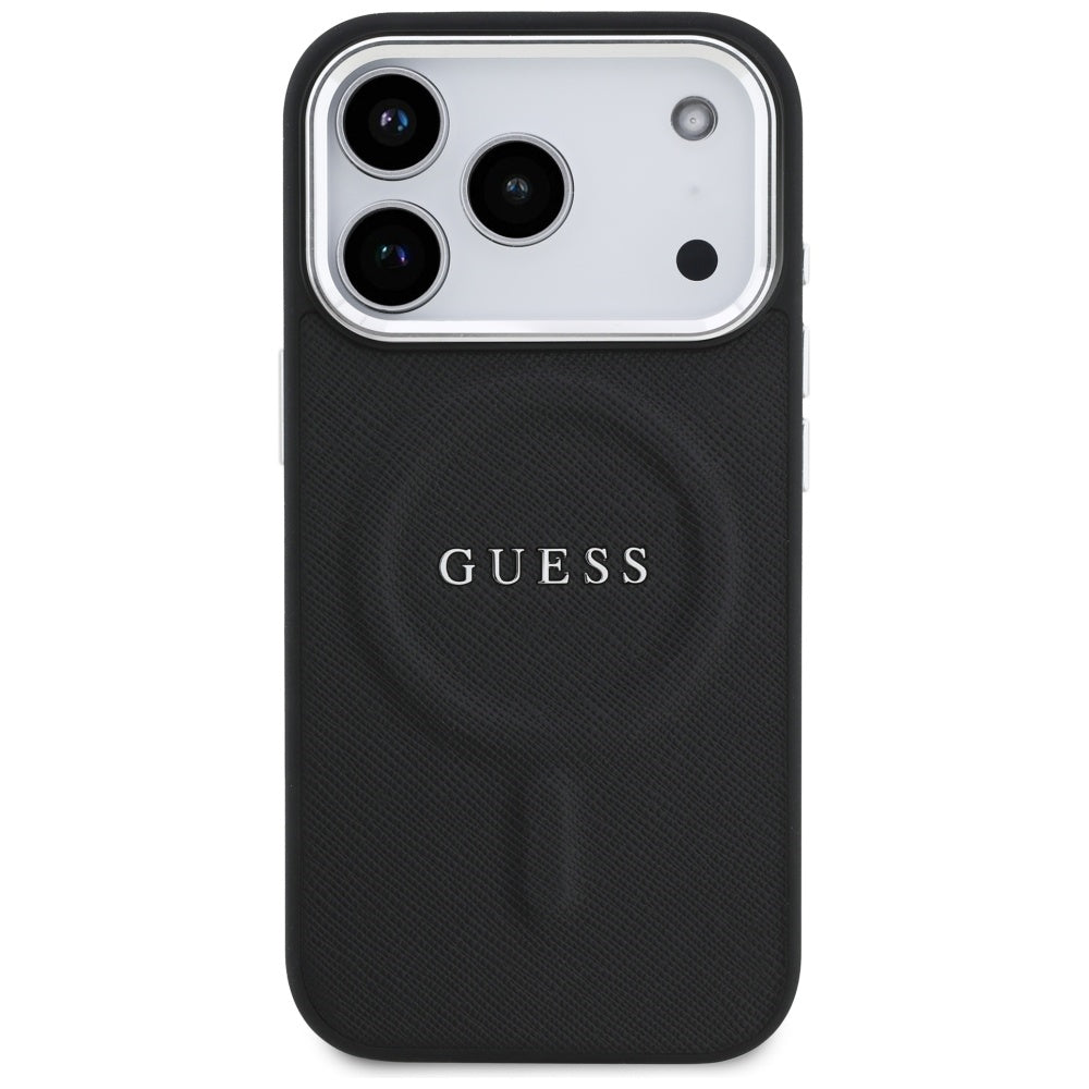 Калъф MagSafe за Apple iPhone 17 Pro, Guess, Classic Logo, Черен
