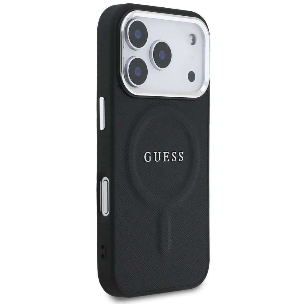 Калъф MagSafe за Apple iPhone 17 Pro, Guess, Classic Logo, Черен