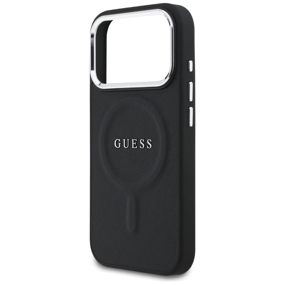 Калъф MagSafe за Apple iPhone 17 Pro, Guess, Classic Logo, Черен