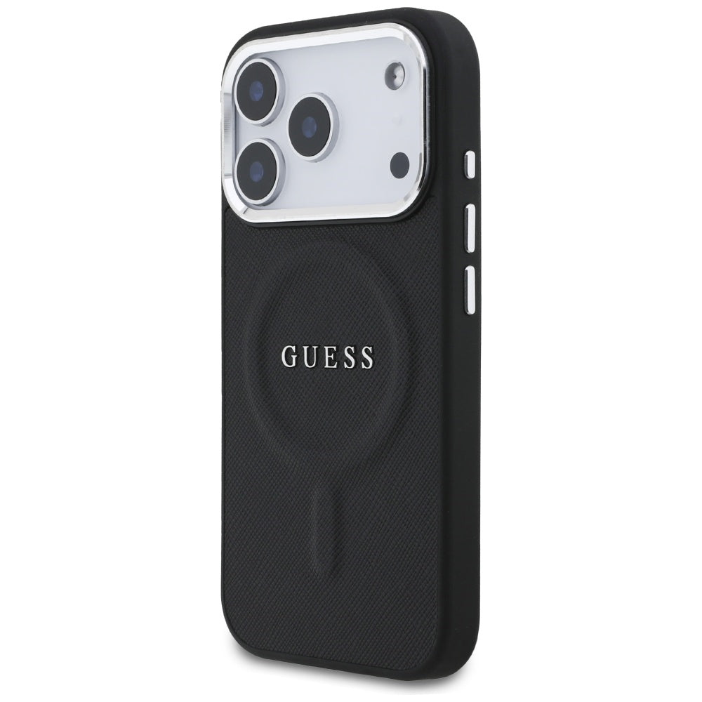 Калъф MagSafe за Apple iPhone 17 Pro, Guess, Classic Logo, Черен