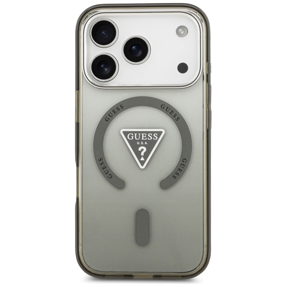 Калъф MagSafe за Apple iPhone 17 Pro, Guess, IML Gradient Triangle Logo, Каки