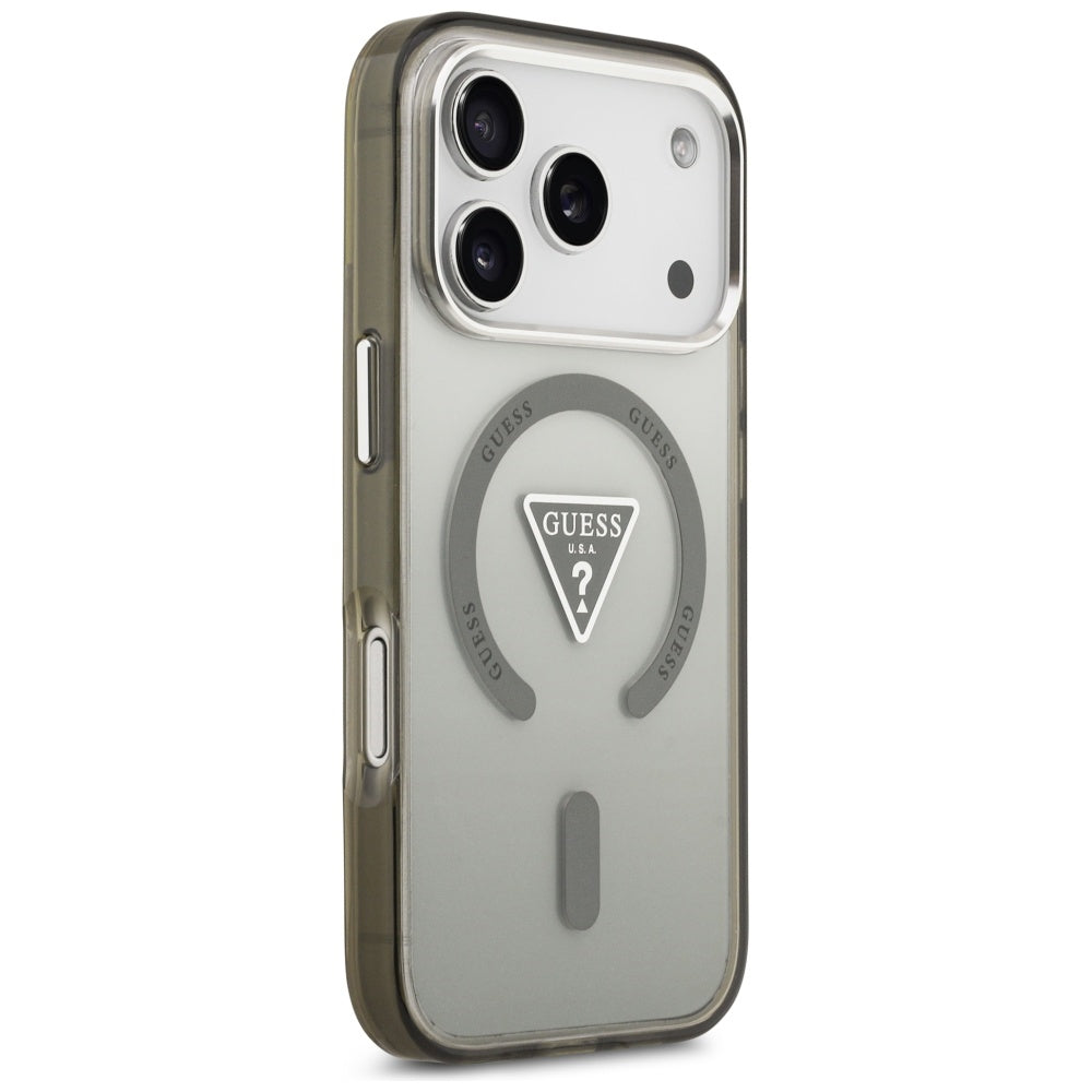 Калъф MagSafe за Apple iPhone 17 Pro, Guess, IML Gradient Triangle Logo, Каки