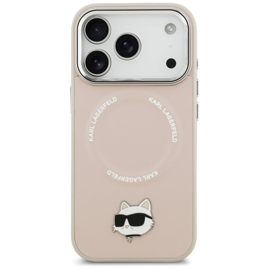 Калъф MagSafe за Apple iPhone 17 Pro, Karl Lagerfeld, Choupette Pin, Розов