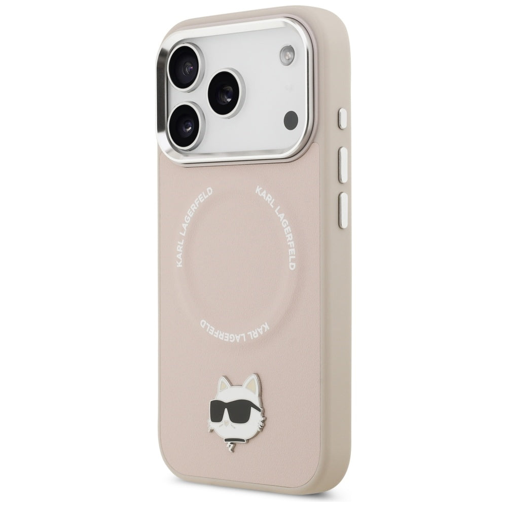 Калъф MagSafe за Apple iPhone 17 Pro, Karl Lagerfeld, Choupette Pin, Розов