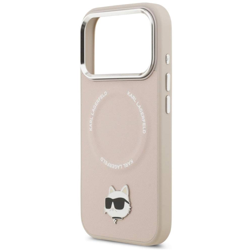 Калъф MagSafe за Apple iPhone 17 Pro, Karl Lagerfeld, Choupette Pin, Розов