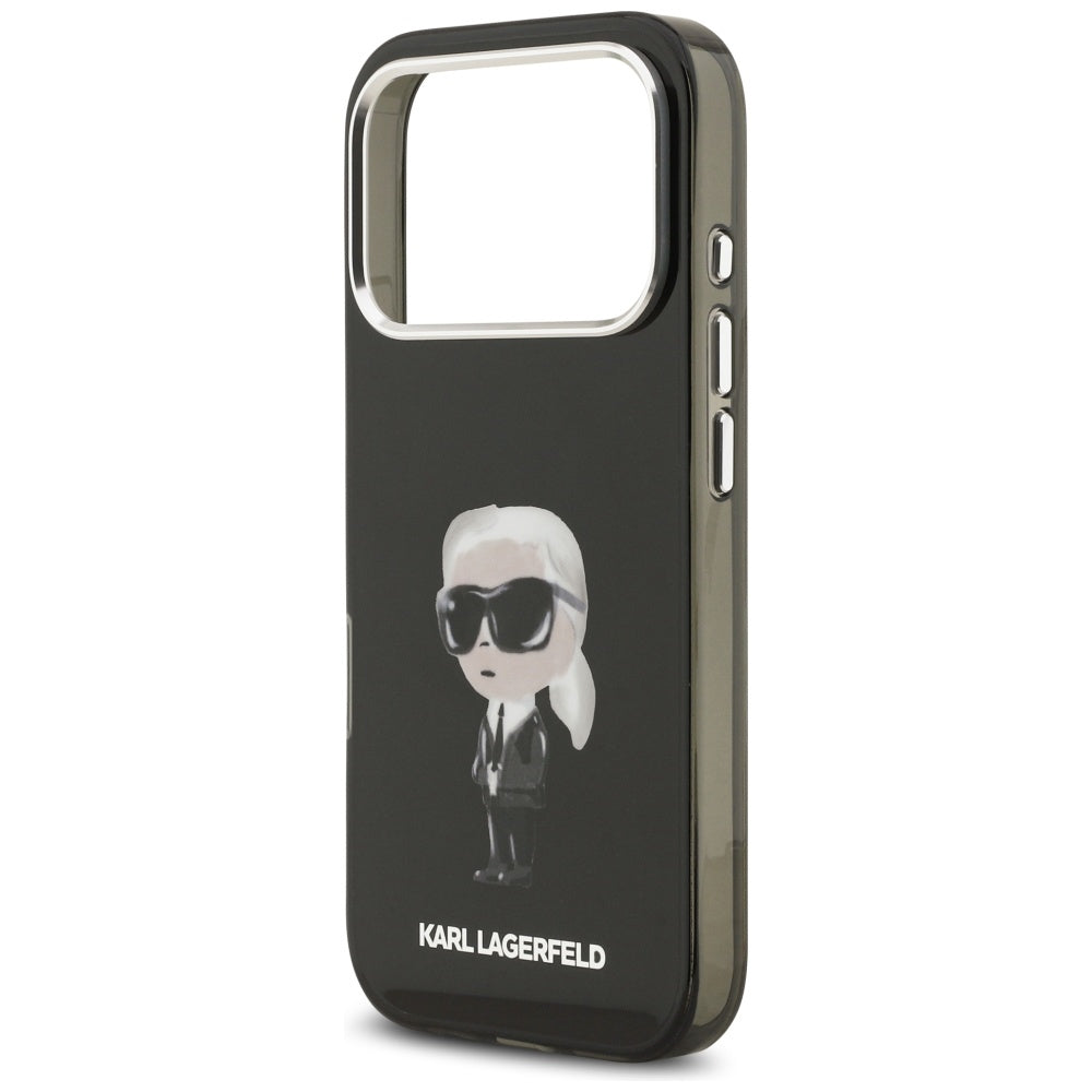 Калъф MagSafe за Apple iPhone 17 Pro, Karl Lagerfeld, IML Aquarelle Karl Ikonik, Черен