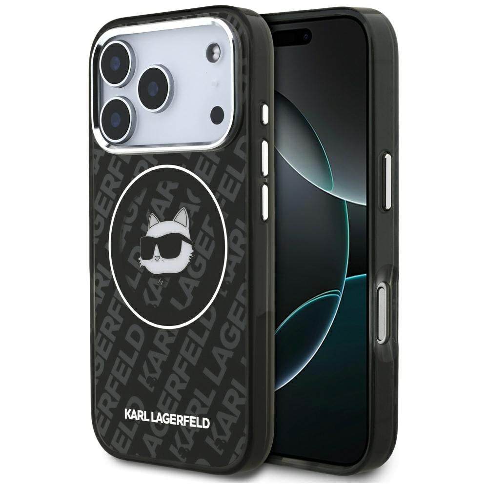 Калъф MagSafe за Apple iPhone 17 Pro, Karl Lagerfeld, IML Choupette`s Head, Черен
