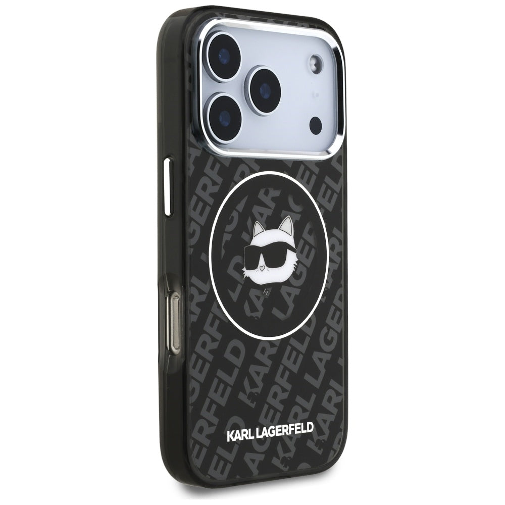 Калъф MagSafe за Apple iPhone 17 Pro, Karl Lagerfeld, IML Choupette`s Head, Черен