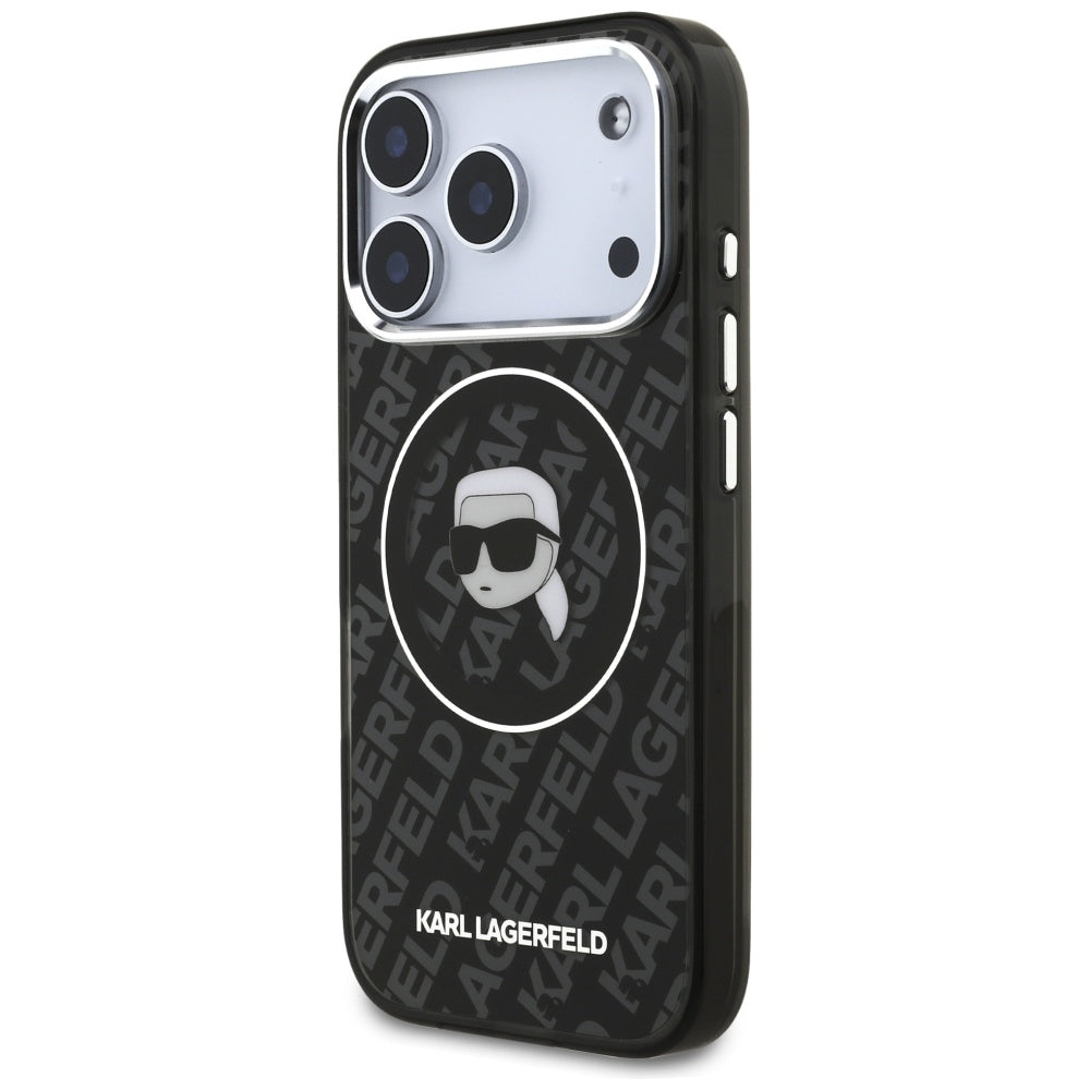 Калъф MagSafe за Apple iPhone 17 Pro, Karl Lagerfeld, IML Karl`s Head, Черен