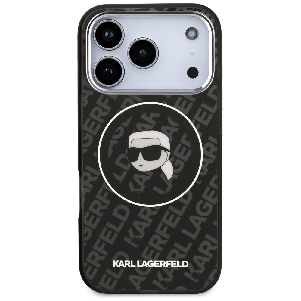 Калъф MagSafe за Apple iPhone 17 Pro, Karl Lagerfeld, IML Karl`s Head, Черен