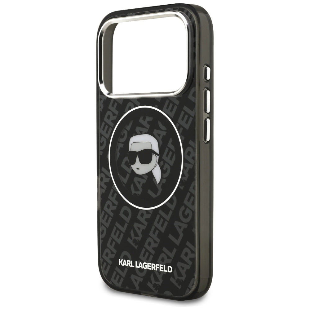 Калъф MagSafe за Apple iPhone 17 Pro, Karl Lagerfeld, IML Karl`s Head, Черен