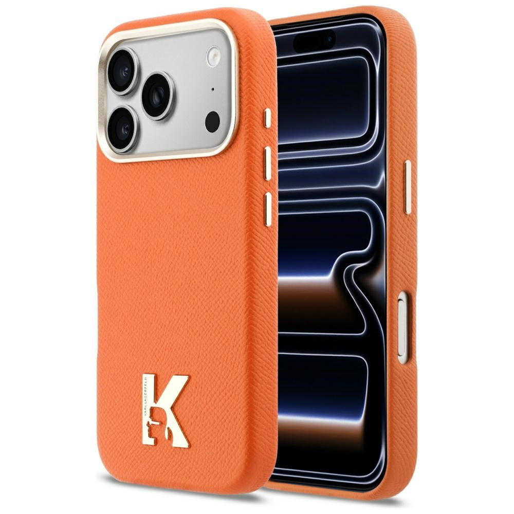 Калъф MagSafe за Apple iPhone 17 Pro, Karl Lagerfeld, Karl Head Logo, Оранжев