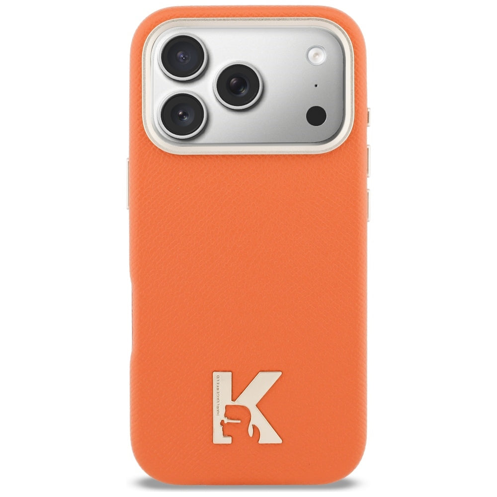 Калъф MagSafe за Apple iPhone 17 Pro, Karl Lagerfeld, Karl Head Logo, Оранжев