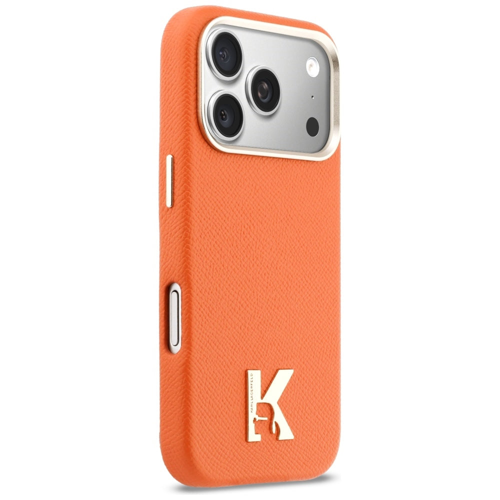 Калъф MagSafe за Apple iPhone 17 Pro, Karl Lagerfeld, Karl Head Logo, Оранжев