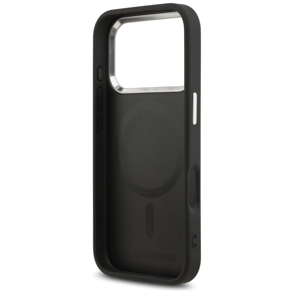 MagSafe Case for Apple iPhone 17 Pro, Karl Lagerfeld, Karl Pin, Black