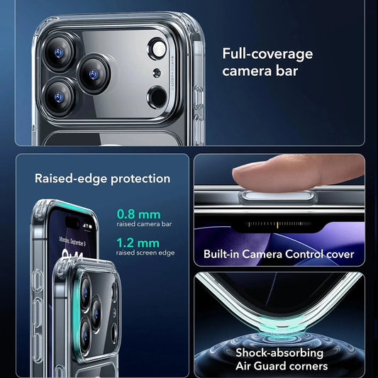 MagSafe Case for Apple iPhone 17 Pro Max, ESR, Classic Hybrid, Transparent