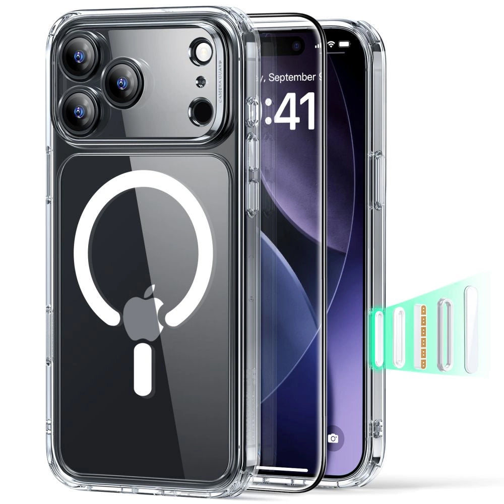 Калъф MagSafe за Apple iPhone 17 Pro Max, ESR, Classic Hybrid със защита за екрана, Прозрачен