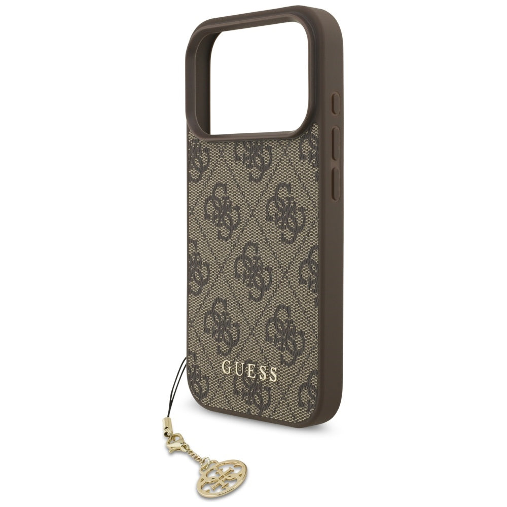 Калъф MagSafe за Apple iPhone 17 Pro Max, Guess, 4G Charm Cradle, Кафяв