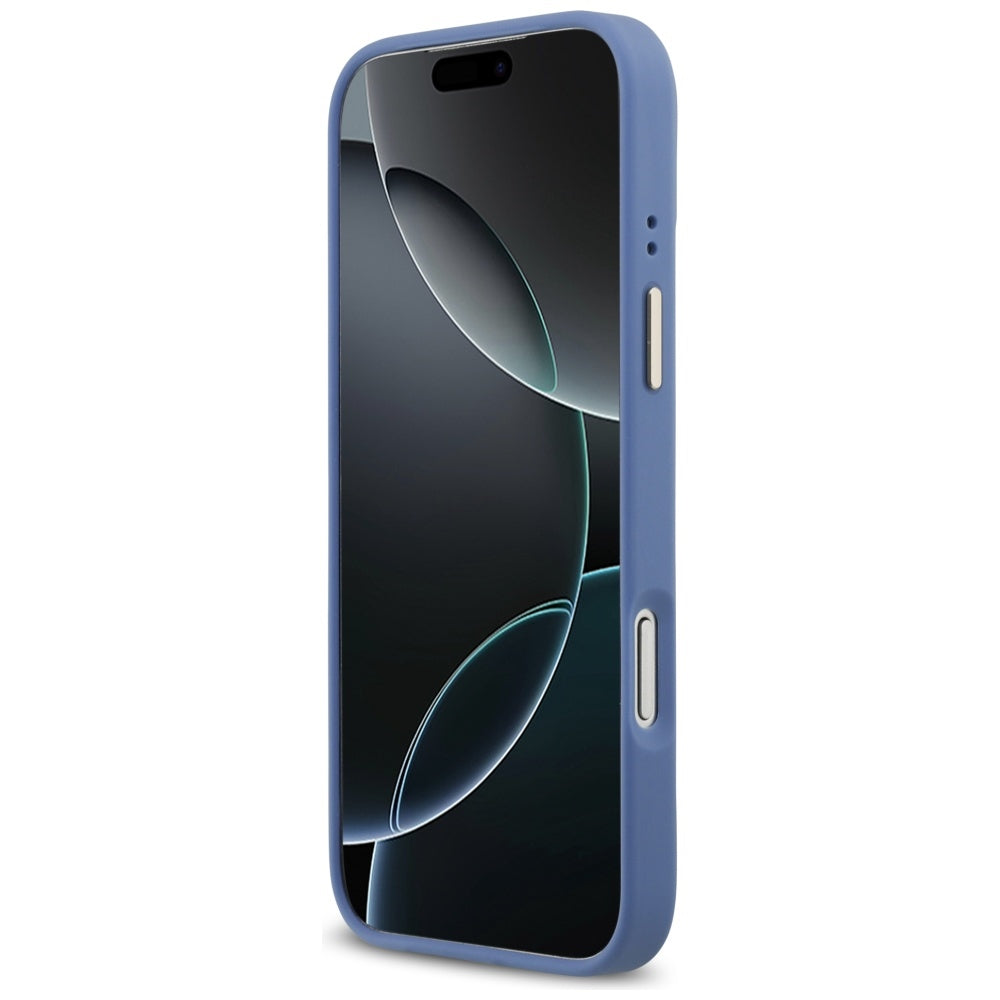 Калъф MagSafe за Apple iPhone 17 Pro Max, Guess, 4G Classic, Син