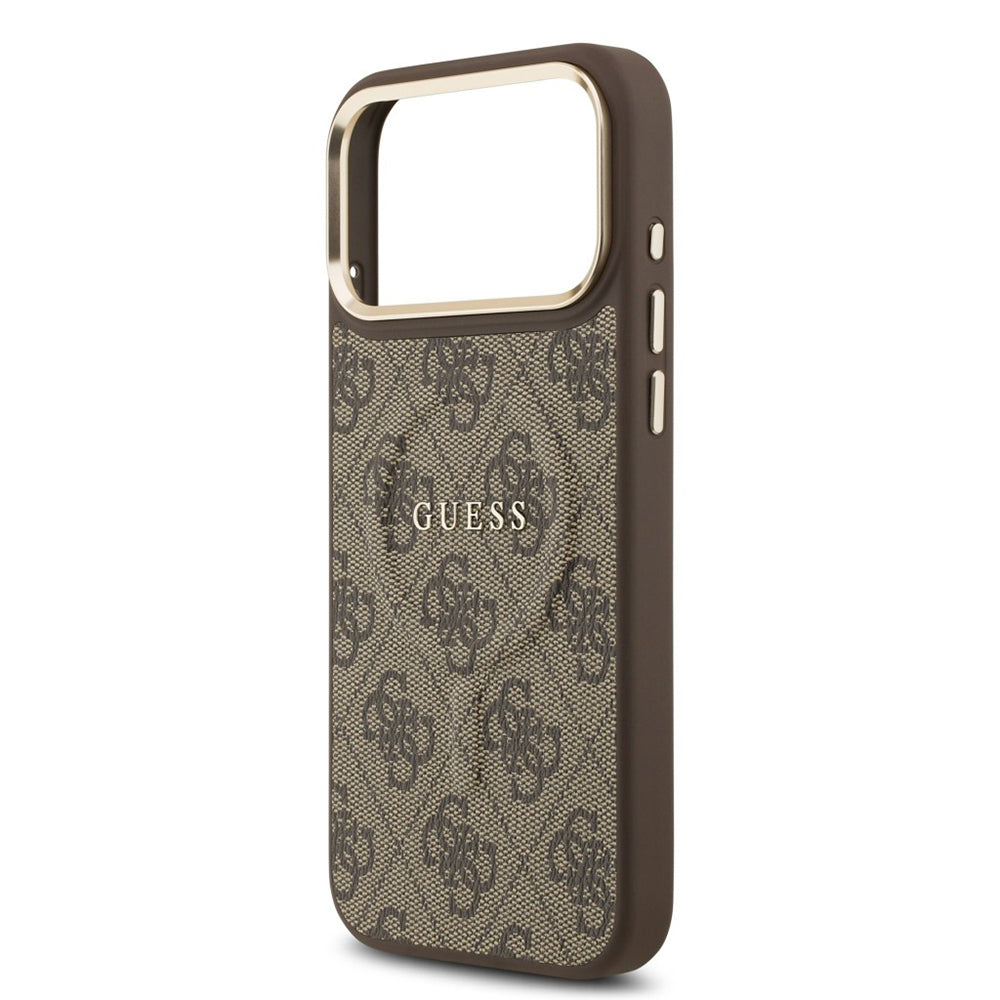 Калъф MagSafe за Apple iPhone 17 Pro Max, Guess, 4G Classic, Кафяв