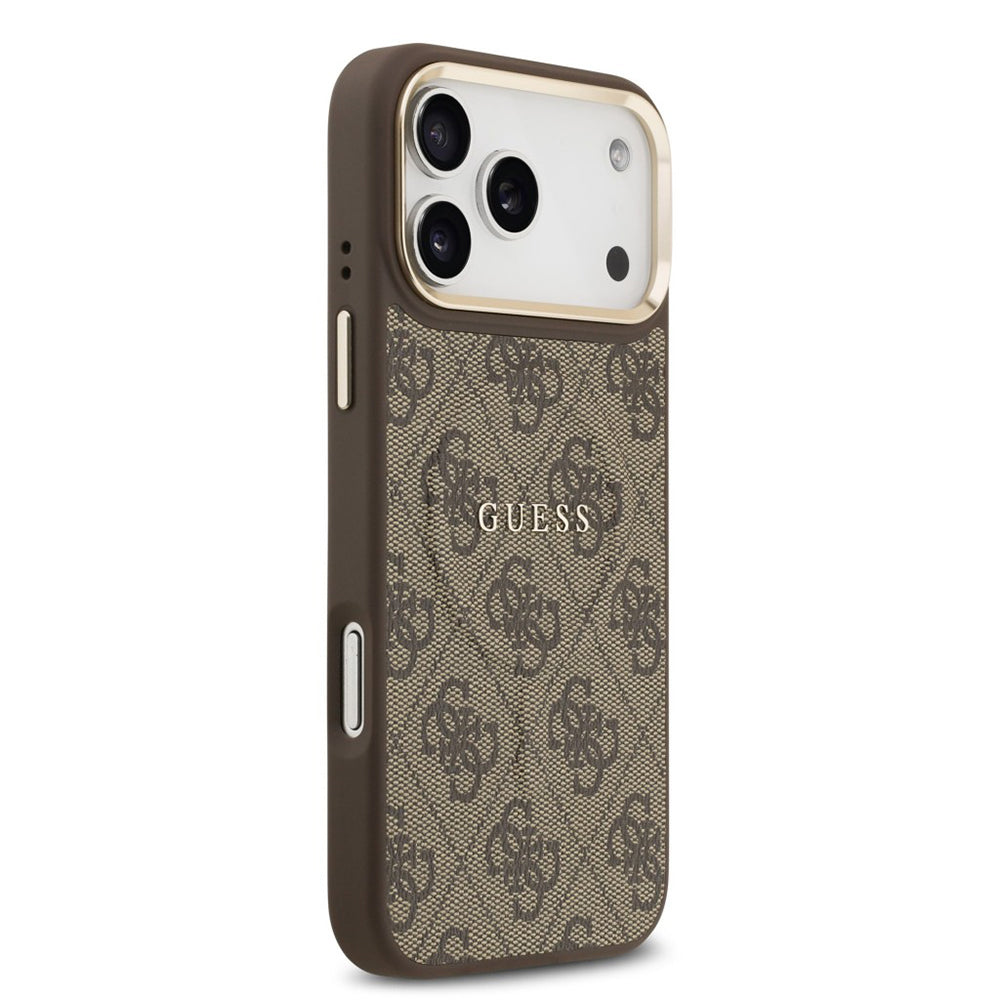 Калъф MagSafe за Apple iPhone 17 Pro Max, Guess, 4G Classic, Кафяв