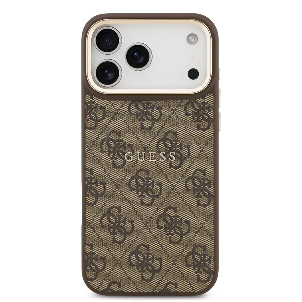 Калъф MagSafe за Apple iPhone 17 Pro Max, Guess, 4G Classic, Кафяв