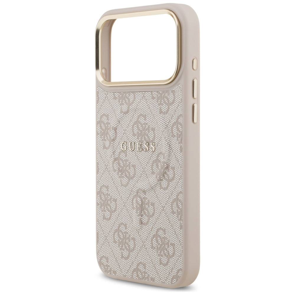 Калъф MagSafe за Apple iPhone 17 Pro Max, Guess, 4G Classic, Розов