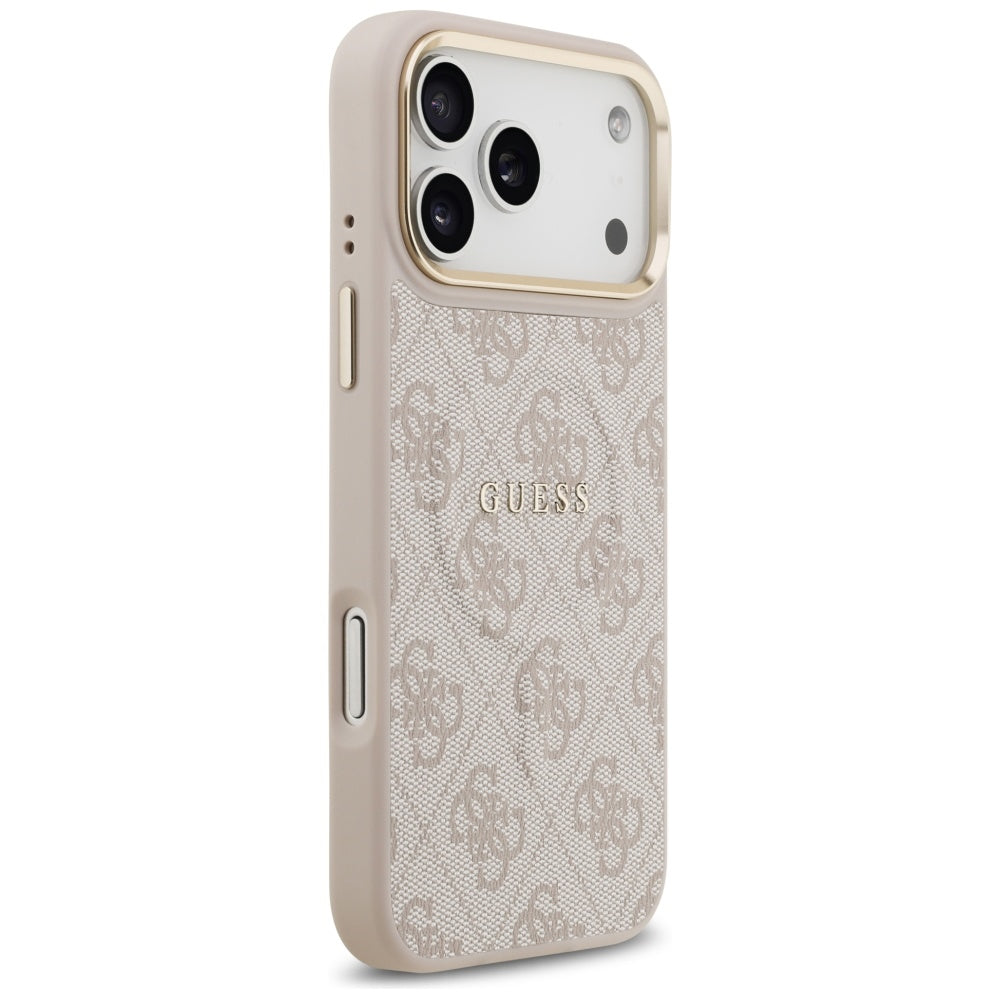 Калъф MagSafe за Apple iPhone 17 Pro Max, Guess, 4G Classic, Розов