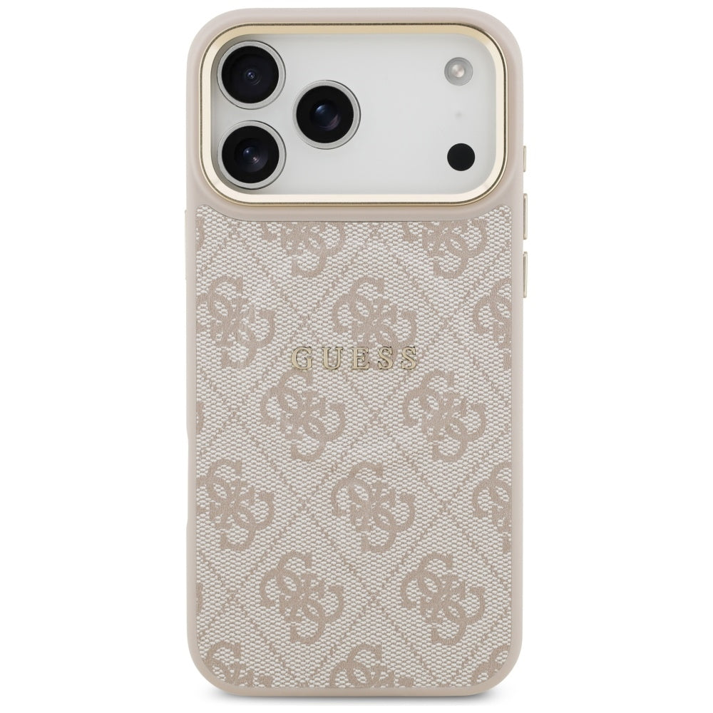 Калъф MagSafe за Apple iPhone 17 Pro Max, Guess, 4G Classic, Розов