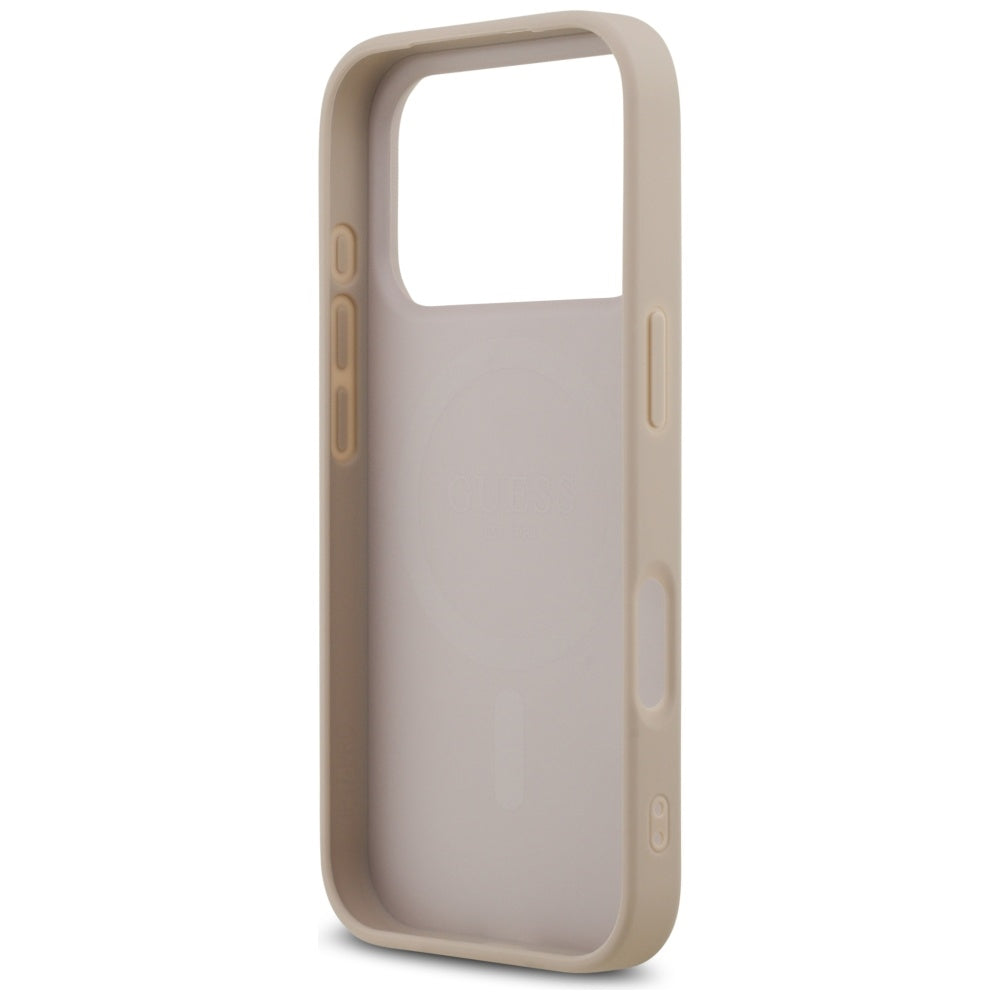 Калъф MagSafe за Apple iPhone 17 Pro Max, Guess, 4G Ring Classic Logo, Розов