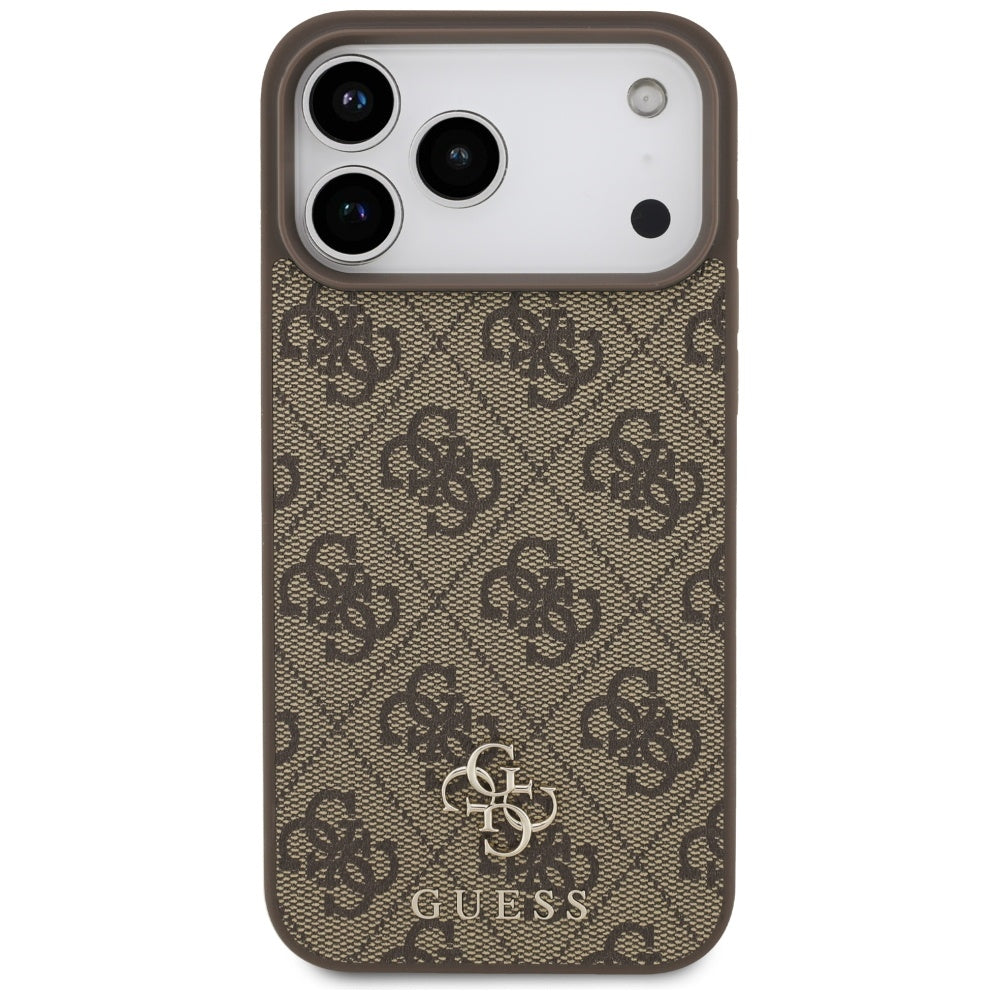 Калъф MagSafe за Apple iPhone 17 Pro Max, Guess, 4G Small and Classic Logo, Кафяв
