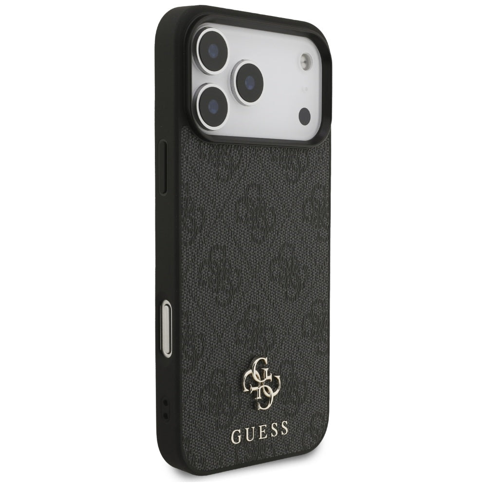 Калъф MagSafe за Apple iPhone 17 Pro Max, Guess, 4G Small and Classic Logo, Черен