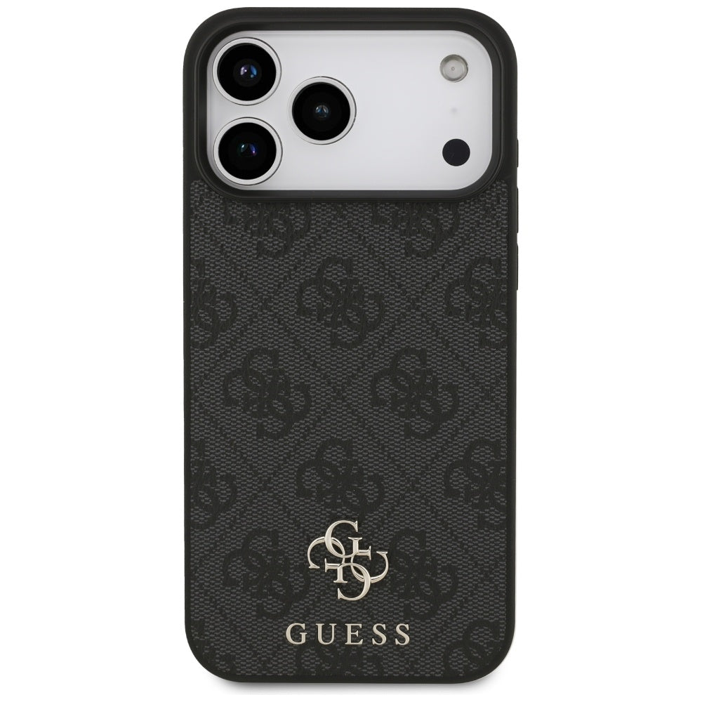 Калъф MagSafe за Apple iPhone 17 Pro Max, Guess, 4G Small and Classic Logo, Черен