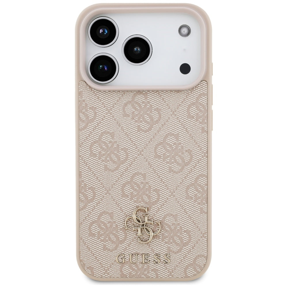 Калъф MagSafe за Apple iPhone 17 Pro Max, Guess, 4G Small and Classic Logo, Розов