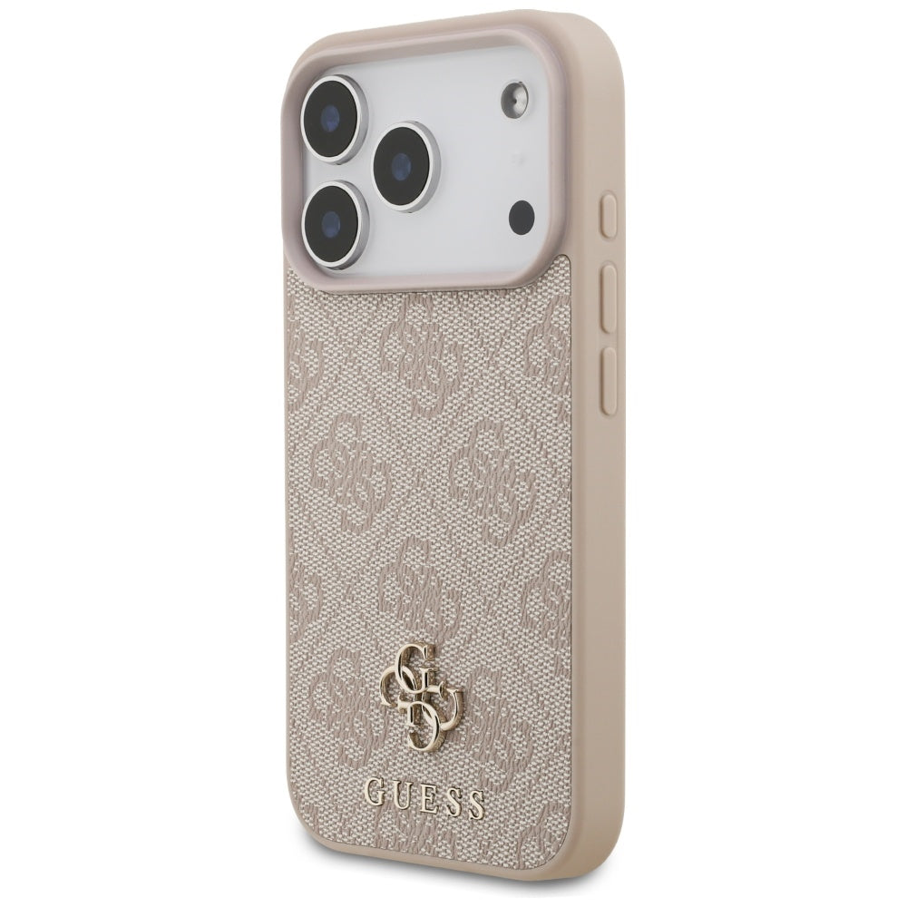 Калъф MagSafe за Apple iPhone 17 Pro Max, Guess, 4G Small and Classic Logo, Розов