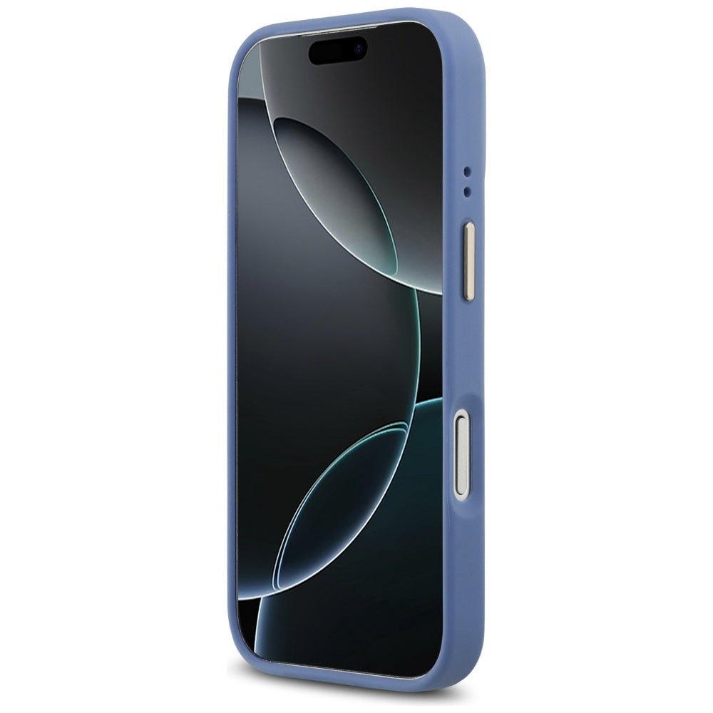 Калъф MagSafe за Apple iPhone 17 Pro Max, Guess, 4G Strass Logo, Син